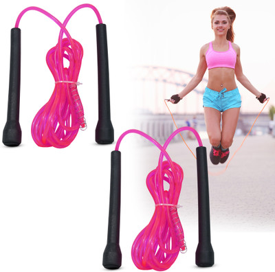 Manogyam WEIGHT LOSS PROGRAM Men & Women - With thin handle Speed Skipping Rope Freestyle Ball Bearing Skipping Rope(Length: 270 cm)