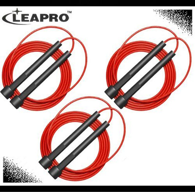 Leapro Red (Pack of 3 Pcs) Freestyle Skipping Rope(Length: 275 cm)