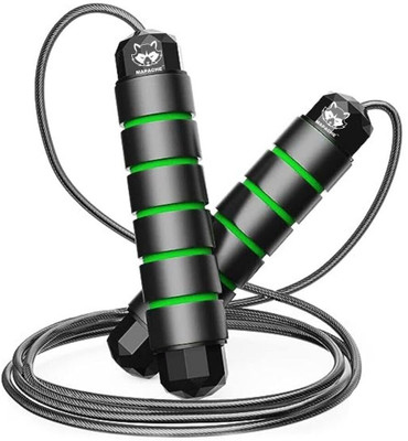MAPACHE Skipping Rope Rassi jumping Adjustable Green For Men & Women Freestyle Skipping Rope(Length: 280 cm)