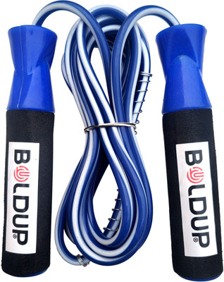 BOLDUP Jumping Rope With Adjustable Height Speed Girls, Boys, for Exercise Ball Bearing Skipping Rope(Blue, Length: 280 cm)