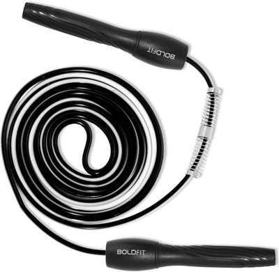 BOLDFIT Skipping Ropes For Men Gym Jumping Ropes For Men Skipping Ropes For Women Jump Freestyle Skipping Rope(Black, Length: 280 cm)