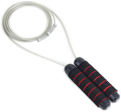 Fitness Mantra Adjustable 9 Feet Length Freestyle Skipping Rope(Black, Length: 240 cm)