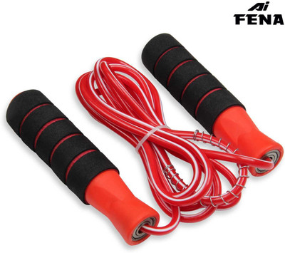 Fena Rope for Exercise, Gym, Sports Fitness With Foam Handel (RED)) Freestyle Skipping Rope(Red, Length: 275 cm)