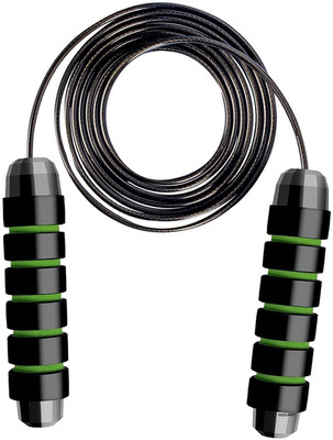 GOCART Adjustable Jump Rope Speed Skipping Rope With Ball Bearings And Memory Foam Handle Freestyle Skipping Rope(Green, Length: 280 cm)