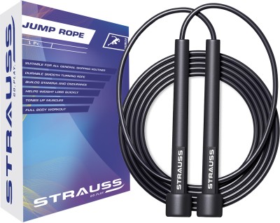 Strauss Speed Skipping Rope | Jumping Rope for Kids, Men & Women Freestyle Skipping Rope(Black, Length: 300 cm)