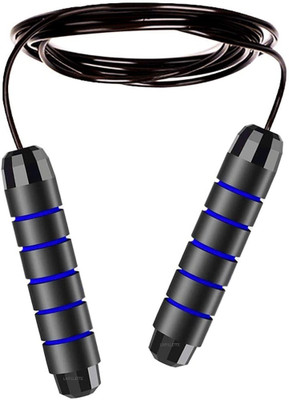 LAFILLETTE Lightweight Skipping Rope Tangle-Free With Ball Bearings Rapid Speed Jumping Rope Freestyle Skipping Rope(Blue, Length: 280 cm)