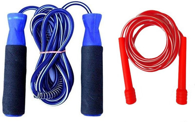 Addiction Skipping rope ball bearing with pencil skipping rope combo pack of 2 Freestyle Skipping Rope(Blue, Red, Length: 275 cm)