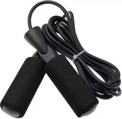 Akp Foam Handel Skipping Rope For Men and Women Ball Bearing Skipping Rope Ball Bearing Skipping Rope(Black, Length: 259 cm)