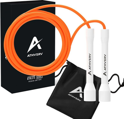 ATHVERV Freestyle Jump Rope, Skipping Rope for Tricks and Releases Speed Skipping Rope(Orange, Length: 304.8 cm)