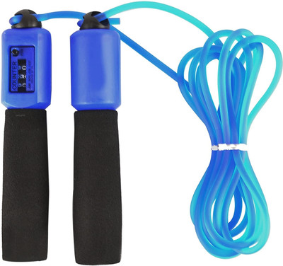 LAFILLETTE Counter Skipping Jump Rope For All Sports Fitness Exerciser Freestyle Skipping Rope(Blue, Black, Length: 280 cm)