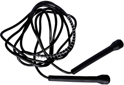 Shopeleven Pencil Skipping Rope with Adjustable Height Skipping Rope for Exercise Freestyle Skipping Rope(Black, Length: 265 cm)