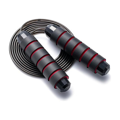 Fitness Scout Adjustable Steel Jump Rope Workout with Foam Handles for Fitness, Home Exercise Ball Bearing Skipping Rope(Red, Length: 280 cm)