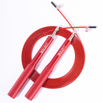 BOLDFIT Gym Jumping Ropes For Men | Women Jump Freestyle Skipping Rope(Red, Length: 280 cm)