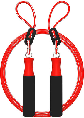 Battlestar Pull Rope Exercise Cords For Fitness Pilates Strength Training Resistance Tube Ball Bearing Skipping Rope(Red, Length: 270 cm)