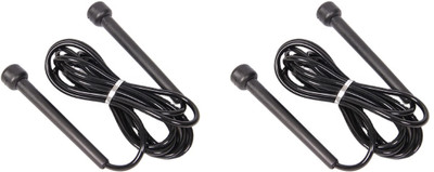 Addiction Free style skipping rope for kids, boys Black( set of 2 pieces) Freestyle Skipping Rope(Black, Length: 275 cm)