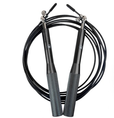 BURNLAB Active Metallic Speed Skipping Rope (Black) Ball Bearing Skipping Rope(Black, Length: 304 cm)