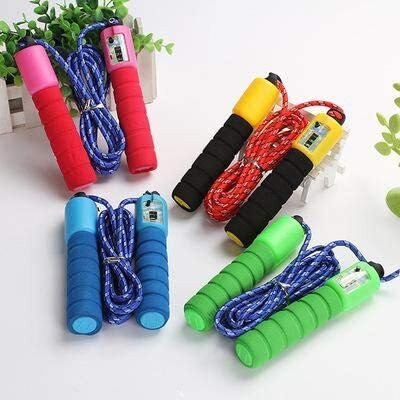 Happiory Digital Counter Skipping Rope Set with Anti-Slip Grip Freestyle Skipping Rope(Multicolor, Length: 274 cm)