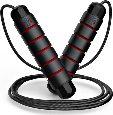 Athlian Screw-Free Design Skipping Rope Fitness PVC Jump Rope Freestyle Skipping Rope(Red, Length: 300 cm)