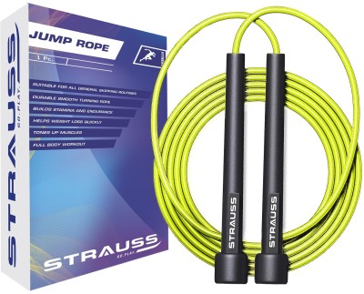 Strauss Speed Skipping Rope | Jumping Rope for Kids, Men & Women Freestyle Skipping Rope(Yellow, Length: 300 cm)