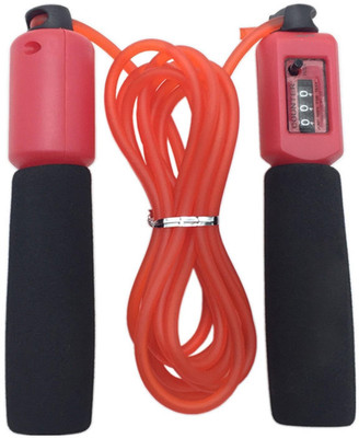 LAFILLETTE Counter Skipping Jump Rope For All Sports Fitness Exerciser Freestyle Skipping Rope(Red, Black, Length: 280 cm)