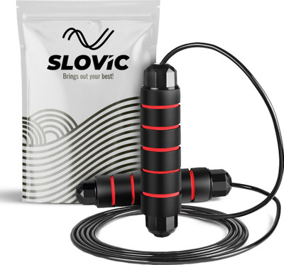 SLOVIC Adjustable Skipping Rope| Tangle-Free with Ball Bearing| Jump Rope for Workouts Freestyle Skipping Rope(Length: 280 cm)