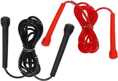 STYRKR Pencil Skipping Rope jumping rope for boys, girls and kids Ball Bearing Skipping Rope(Black, Red, Length: 275 cm)