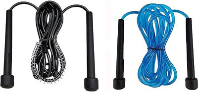 KIYA Black and blue combo Pencil Skipping Rope jumping rope for boys, girls and kids Freestyle Skipping Rope(Length: 274 cm)