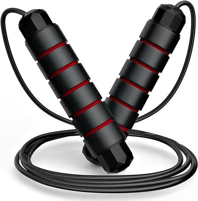 STYRKR Skipping Rope fitness Freestyle Skipping Rope(Black, Length: 275 cm)