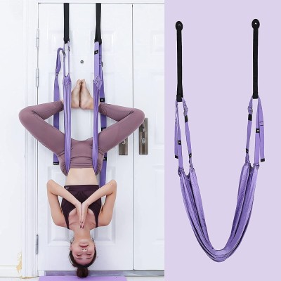 Deoxys Aerial Yoga Rope-Indoor Load Aerial Yoga Set Decompression Hammock Stretch Belt Weighted Skipping Rope(Length: 32 cm)