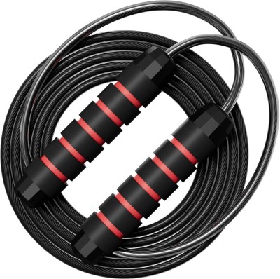 DE JURE FITNESS Skipping Rope for Men, Women, & unisex, Perfect Exercise Equipment for Workouts Ball Bearing Skipping Rope(Red, Length: 270 cm)
