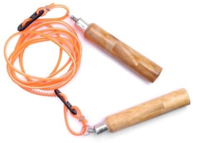 finix Wooden adjustable skipping rope Weighted Skipping Rope(Length: 285 cm)