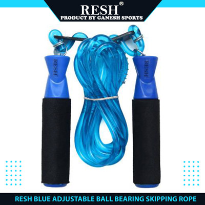 Resh Blue adjustable Ball Bearing Skipping Rope(Blue, Length: 275 cm)