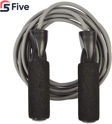 FFive Skipping Rope for Men and Women for Exercise Workout Gym Freestyle Skipping Rope Freestyle Skipping Rope(Black, Length: 180 cm)
