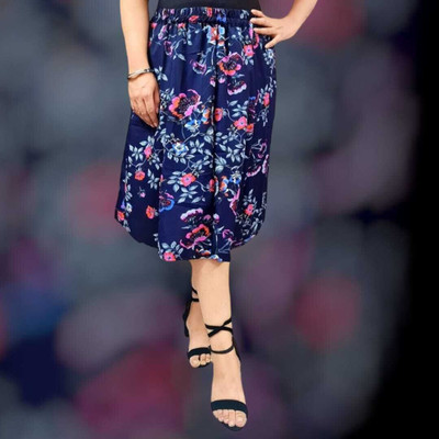 Manat Diva Floral Print Women A-line Multicolor Skirt