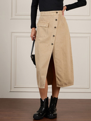 SASSAFRAS Solid Women A-line Beige Skirt