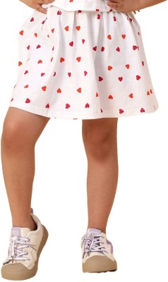 FASHA Printed Girls Skorts White Skirt