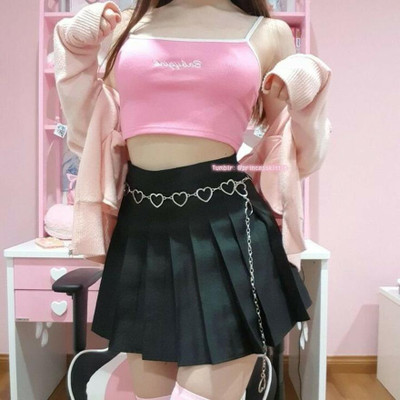 UTF Self Design Women Pleated Black Skirt