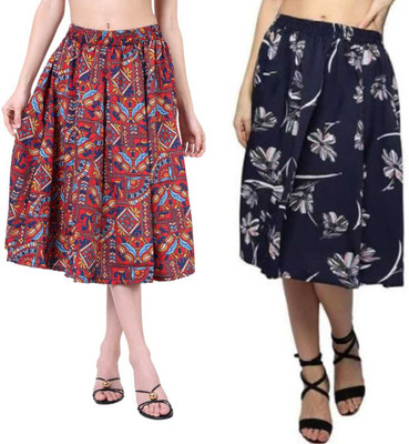 PRABHNOOR Printed Women A-line Multicolor Skirt