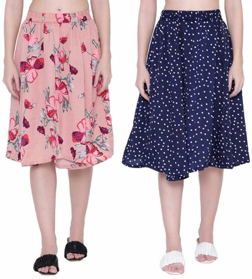 Manat Diva Printed Women A-line Multicolor Skirt