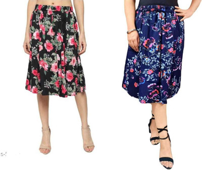 MAIYYAA COLLECTION Printed Women A-line Multicolor Skirt