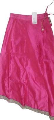 PK Collection Solid Girls Regular Pink Skirt