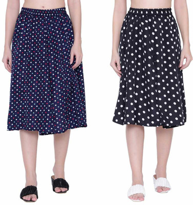 Mannat Diva Printed Women A-line Multicolor Skirt