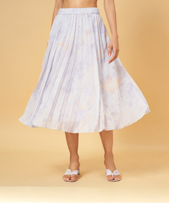 Honey By Pantaloons Printed Women Regular White Skirt