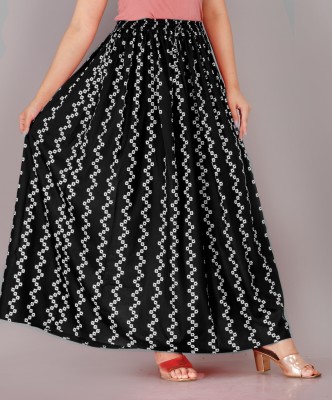 TOSHIKA FASHION Printed Women Wrap Around Black Skirt