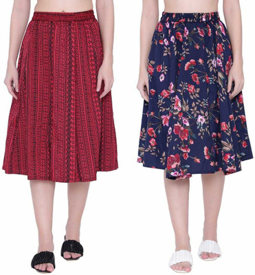 Manat Diva Printed Women A-line Multicolor Skirt