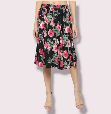 Mannat Diva Printed Women A-line Multicolor Skirt