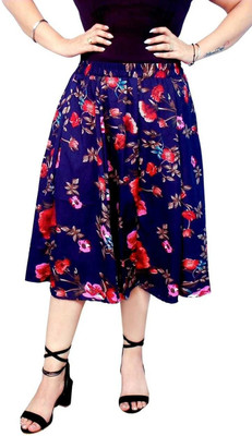 Mannat Diva Floral Print Women A-line Multicolor Skirt