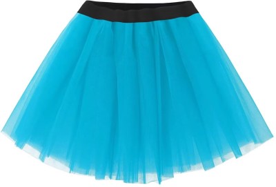 Klowvila Fashion Self Design Girls Pleated Blue Skirt