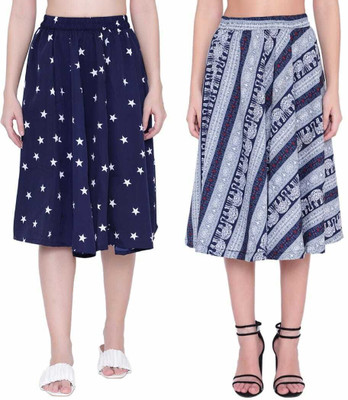Manat Diva Printed Women A-line Multicolor Skirt