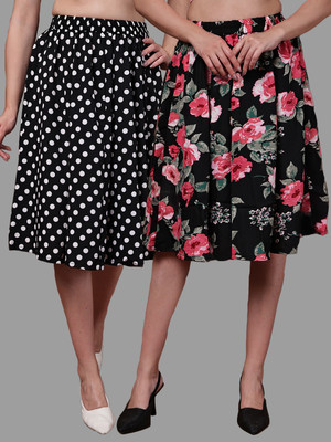 VALLES365 by S.c. Printed Women A-line Multicolor Skirt